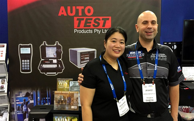 AutoTest‘s Celine Wong with Jim Santef from Burson Auto Parts – 2017 Australian Auto Aftermarket Expo